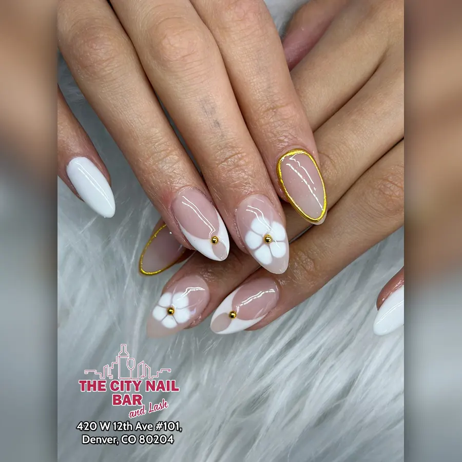 Nail art finished at The City Nail Bar and Lash