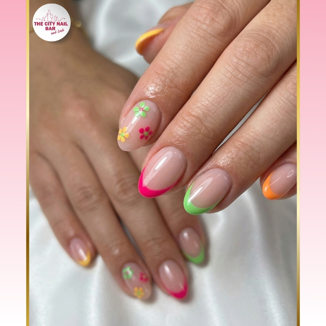 Nail art finished at The City Nail Bar and Lash