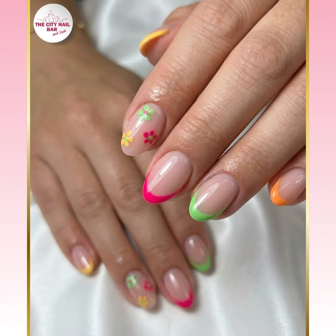 Nail art finished at The City Nail Bar and Lash