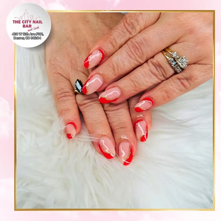 Nail art finished at The City Nail Bar and Lash