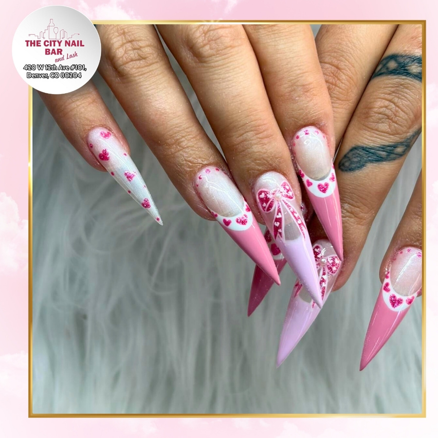 Nail art finished at The City Nail Bar and Lash