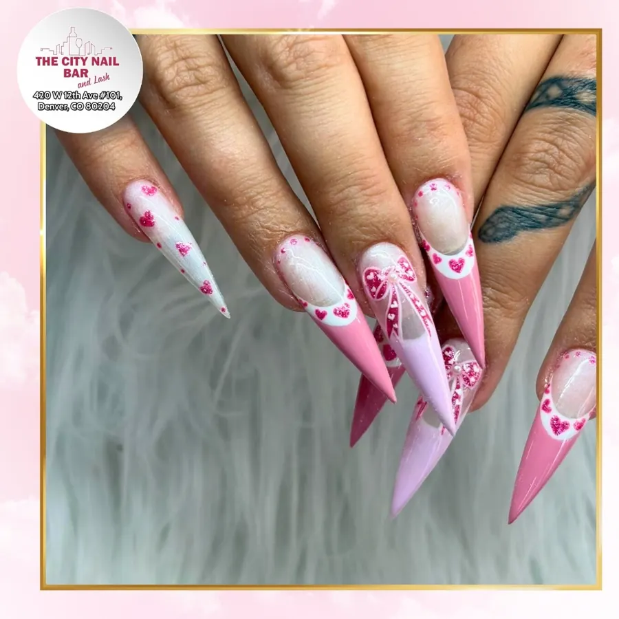 Nail art finished at The City Nail Bar and Lash