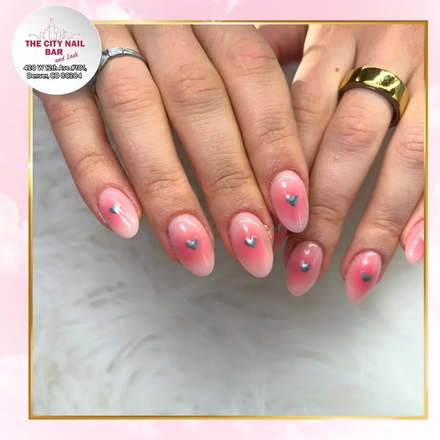 Nail art finished at The City Nail Bar and Lash